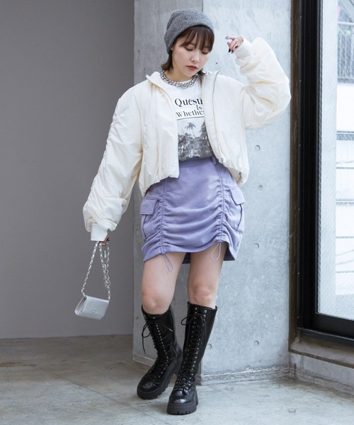 PAGEBOY(ページボーイ)の「フォトロゴロンT(Tシャツ/カットソー・レディース・オフホワイト/パープル系その他・FREE)」の7枚目の写真