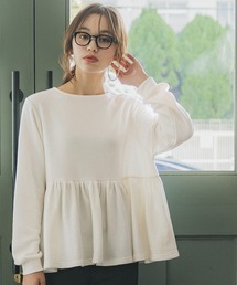 スウェットギャザートップス