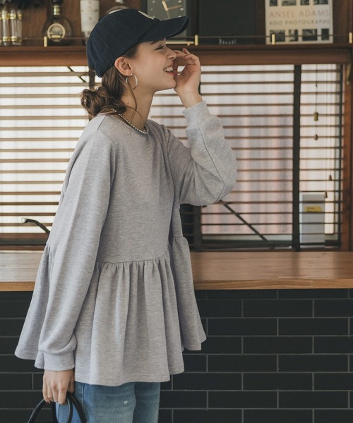 coca（coca）（コカ）の「スウェットギャザートップス（スウェット・レディース・アイボリー/グレー・M/L）」の11枚目の写真