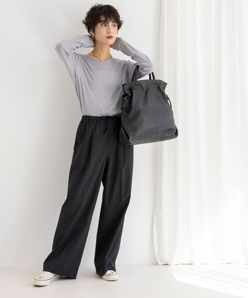 NOLLEY’S(ノーリーズ)の「ウォッシャブルElegantイージーパンツ(その他パンツ・レディース・ブルー系その他7/ライトグレー・36/38/40)」の9枚目の写真