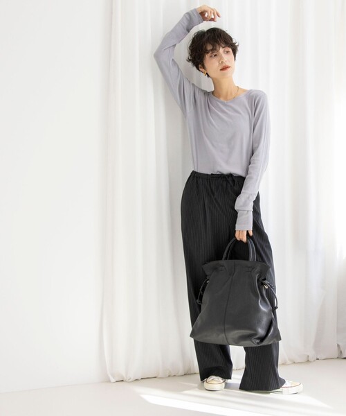 NOLLEY’S(ノーリーズ)の「ウォッシャブルElegantイージーパンツ(その他パンツ・レディース・ブルー系その他7/ライトグレー・36/38/40)」の10枚目の写真