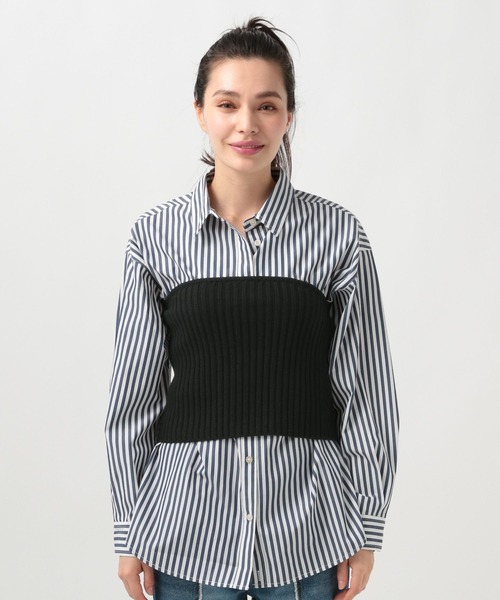 BAYFLOW（ベイフロー）の「リブニットビスチェ（ベスト・レディース・グレー/ブラック・FREE）」の11枚目の写真