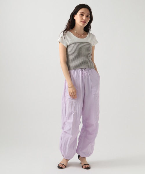 BAYFLOW（ベイフロー）の「リブニットビスチェ（ベスト・レディース・グレー/ブラック・FREE）」の20枚目の写真