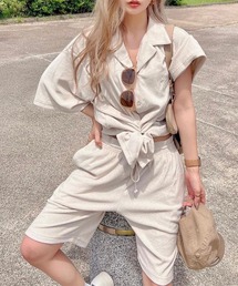 FLEX（フレックス）の「【FLEX】Open collared pile set up / オープンカラーパイルセットアップ（Tシャツ/カットソー）」