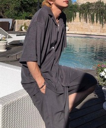 FLEX（フレックス）の「【FLEX】Open collared pile set up / オープンカラーパイルセットアップ（Tシャツ/カットソー）」