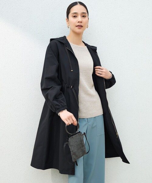 自由区フーデッドコート美品 自由区｜【SHIHOさん着用・撥水加工・UVケア・洗える】ライト