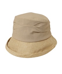 14+（イチヨンプラス）の「遮光リネン混ポリジュート掛合ブルトンハット（ハット）」