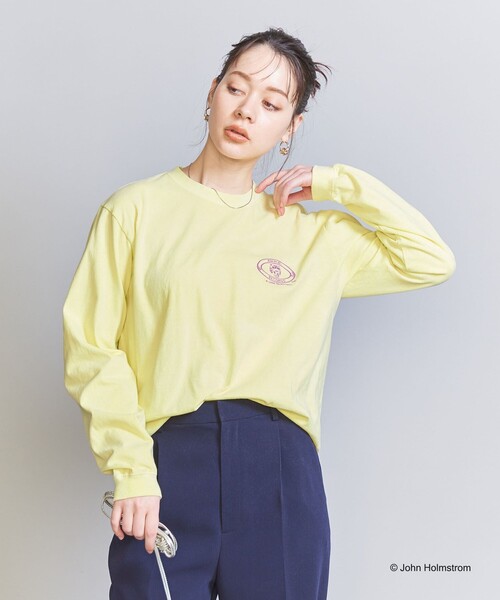 GOOD ROCK SPEED（グッドロックスピード）の「【別注】＜GOOD ROCK SPEED＞John Holmstrom プリント ロングスリーブTシャツ（Tシャツ/カットソー・レディース・イエロー/ホワイト・FREE）」の2枚目の写真