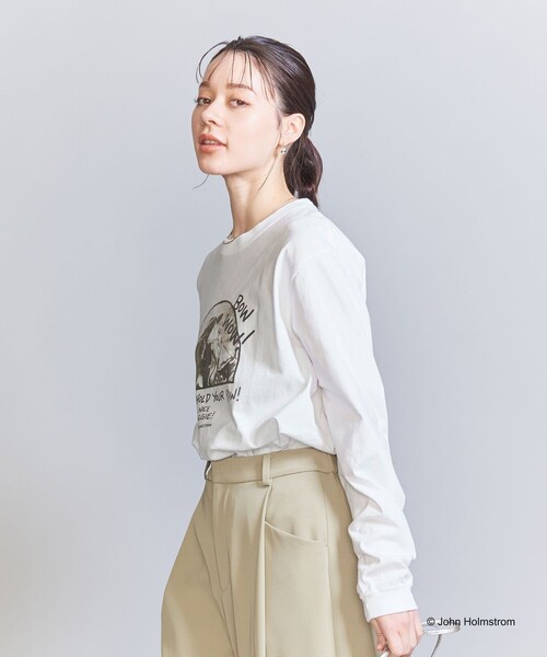 GOOD ROCK SPEED（グッドロックスピード）の「【別注】＜GOOD ROCK SPEED＞John Holmstrom プリント ロングスリーブTシャツ（Tシャツ/カットソー・レディース・イエロー/ホワイト・FREE）」の3枚目の写真