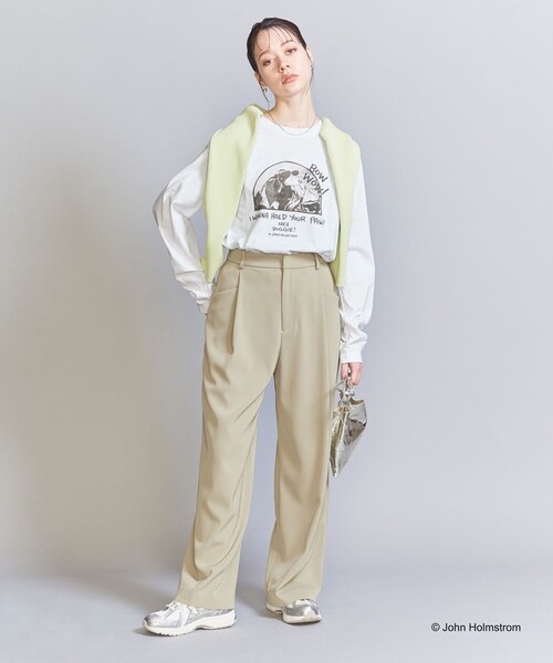 GOOD ROCK SPEED（グッドロックスピード）の「【別注】＜GOOD ROCK SPEED＞John Holmstrom プリント ロングスリーブTシャツ（Tシャツ/カットソー・レディース・イエロー/ホワイト・FREE）」の4枚目の写真