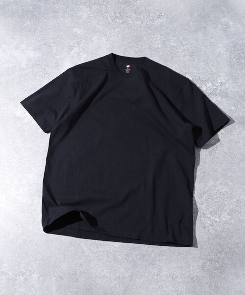 HANES（ヘインズ）の「”2枚セット”HANES (ヘインズ)417別注 2パックTシャツ HM1-Z703S（Tシャツ/カットソー・メンズ・ブラック/ホワイト・MEDIUM/LARGE/SMALL/X-LARGE）」の3枚目の写真