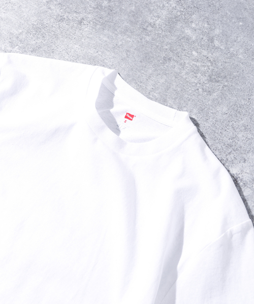 HANES（ヘインズ）の「”2枚セット”HANES (ヘインズ)417別注 2パックTシャツ HM1-Z703S（Tシャツ/カットソー・メンズ・ブラック/ホワイト・MEDIUM/LARGE/SMALL/X-LARGE）」の7枚目の写真