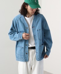 Colorless denim coveralls / ノーカラーデニムカバーオール unisex