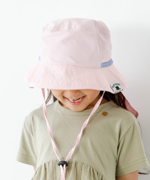 MAKE YOUR DAY（メイクユアデイ）の「保冷剤が入れられるナイロンハット（ハット・キッズ・ピンク/ターコイズブルー/ライム・50/52/54/56）」の3枚目の写真