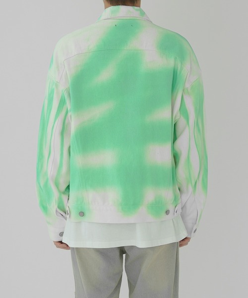 improves（インプローブス）の「スプレー加工 ジージャン（デニムジャケット・メンズ・ブラック/ホワイト系/ホワイト・LARGE/MEDIUM）」の6枚目の写真