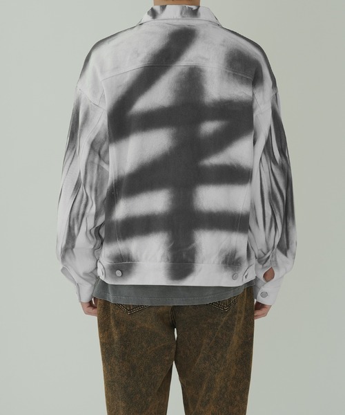 improves（インプローブス）の「スプレー加工 ジージャン（デニムジャケット・メンズ・ブラック/ホワイト系/ホワイト・LARGE/MEDIUM）」の9枚目の写真