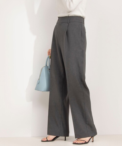 NOLLEY’S（ノーリーズ）の「ウォッシャブル愛されイージータックワイドパンツ（その他パンツ・レディース・キナリ/ネイビー/ベージュ/ブラック/ライトグレー/チャコールグレー/キャメル/ブラウン・38/36/34/40）」の4枚目の写真