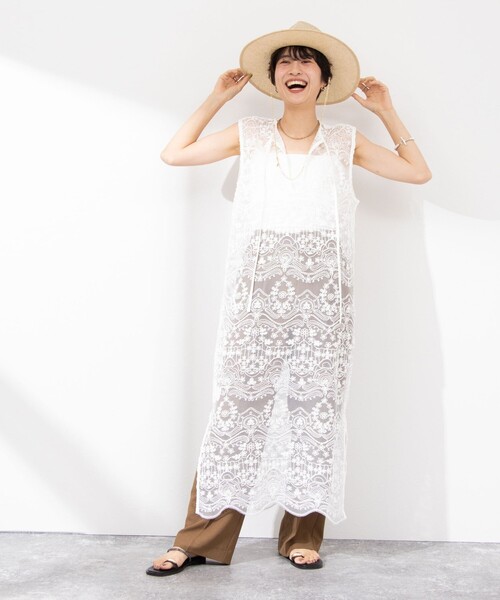 NOLLEY’S（ノーリーズ）の「ウォッシャブル愛されイージータックワイドパンツ（その他パンツ・レディース・キナリ/ネイビー/ベージュ/ブラック/ライトグレー/チャコールグレー/キャメル/ブラウン・38/36/34/40）」の18枚目の写真