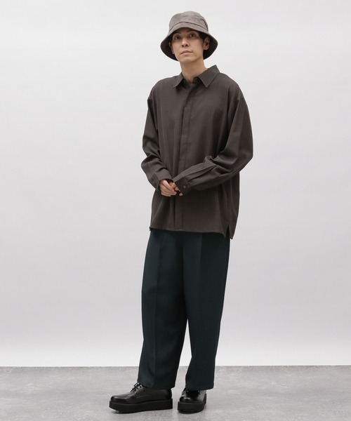 LAKOLE（ラコレ）の「DRYPE比翼長袖シャツ / 993504（シャツ/ブラウス・メンズ・ライトグレー/ブルー/チャコールグレー/グリーン・MEDIUM/LARGE）」の11枚目の写真