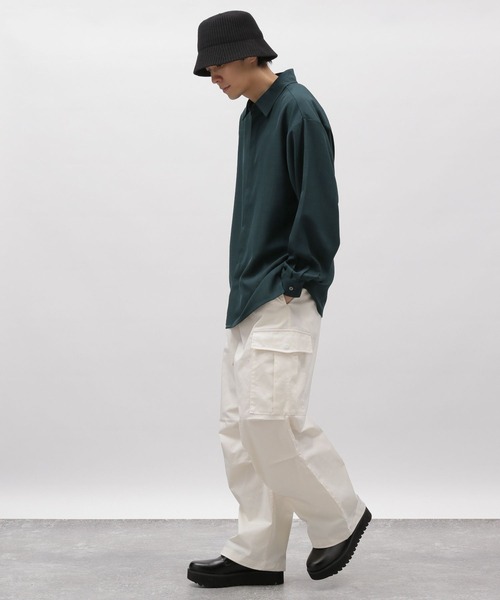 LAKOLE（ラコレ）の「DRYPE比翼長袖シャツ / 993504（シャツ/ブラウス・メンズ・ライトグレー/ブルー/チャコールグレー/グリーン・MEDIUM/LARGE）」の13枚目の写真