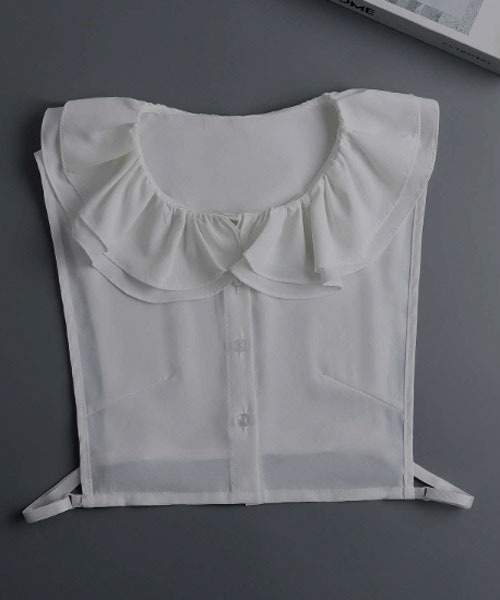 Mayree（メイリー）の「【resonance】フリルデザイン つけ襟/フェイクシャツ【マルチウェイ】（付け襟・レディース・ホワイト・FREE）」の2枚目の写真