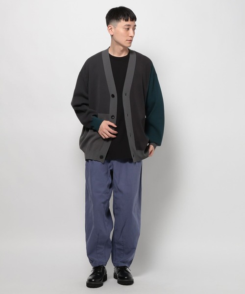 niko and...（ニコアンド）の「カラーブロックニットVネックカーディガン（カーディガン/ボレロ・メンズ・ブラック/アイボリー/オレンジ・MEDIUM/LARGE）」の4枚目の写真