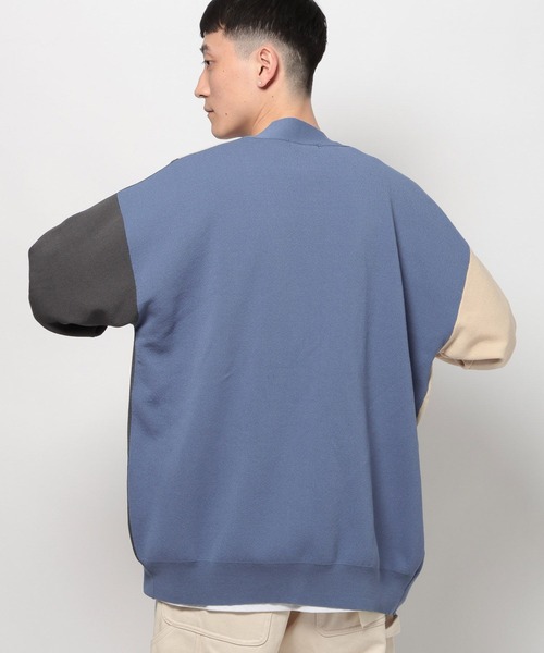 niko and...（ニコアンド）の「カラーブロックニットVネックカーディガン（カーディガン/ボレロ・メンズ・ブラック/アイボリー/オレンジ・MEDIUM/LARGE）」の9枚目の写真