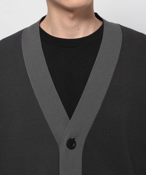 niko and...（ニコアンド）の「カラーブロックニットVネックカーディガン（カーディガン/ボレロ・メンズ・ブラック/アイボリー/オレンジ・MEDIUM/LARGE）」の16枚目の写真