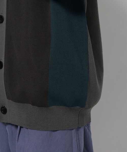 niko and...（ニコアンド）の「カラーブロックニットVネックカーディガン（カーディガン/ボレロ・メンズ・ブラック/アイボリー/オレンジ・MEDIUM/LARGE）」の18枚目の写真