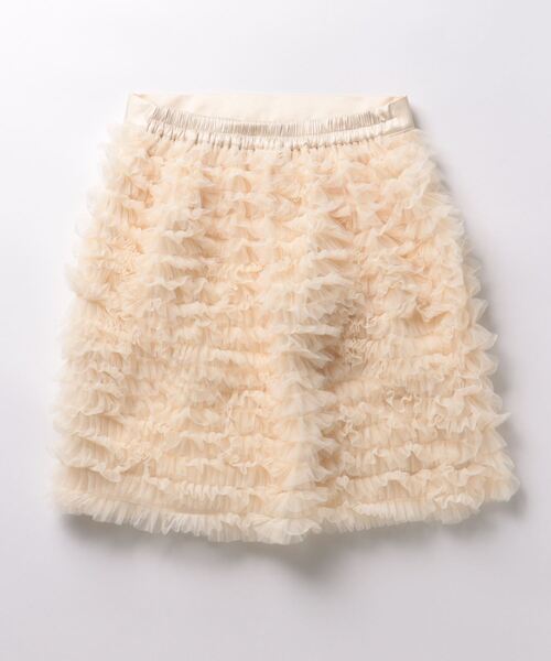 axes femme POETIQUE（アクシーズファムポエティック）の「チュールフリルミニスカート（スカート・レディース・ブラック/キナリ・MEDIUM）」の21枚目の写真