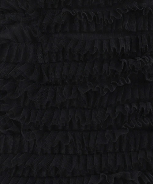 axes femme POETIQUE（アクシーズファムポエティック）の「チュールフリルミニスカート（スカート・レディース・ブラック/キナリ・MEDIUM）」の19枚目の写真