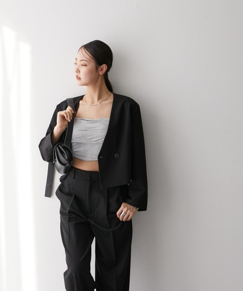 nissen（ニッセン）の「フロントプリーツカップ付きキャミソール（キャミソール・レディース・ブラック/グレー/ホワイト・M）」の17枚目の写真