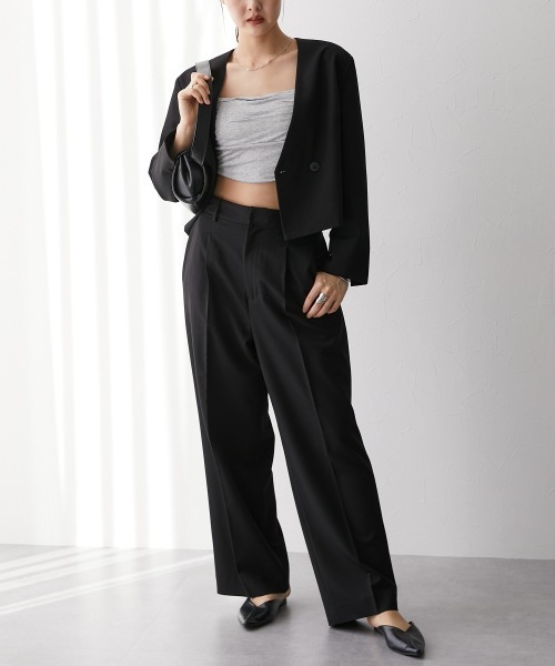 nissen（ニッセン）の「フロントプリーツカップ付きキャミソール（キャミソール・レディース・ブラック/グレー/ホワイト・M）」の16枚目の写真