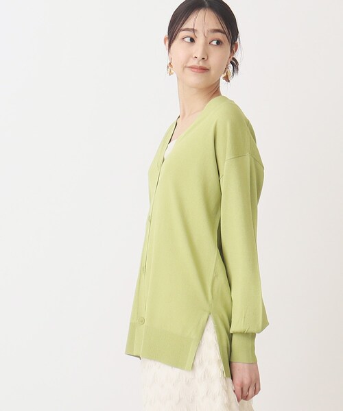 THE SHOP TK (ザ ショップ ティーケー )の「◆【UVケア/やわらか素材】パウダリーゆるカーデ/手洗い可(カーディガン/ボレロ・レディース・ブラック/アイボリー/スモーキーグリーン系・13/12)」の13枚目の写真