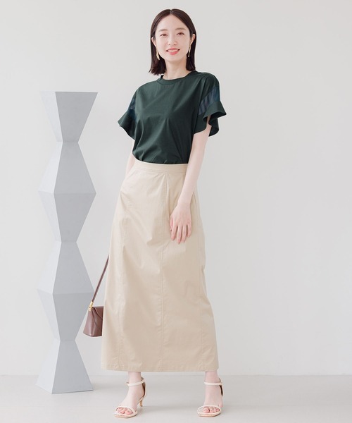 Andemiu（アンデミュウ）の「【WEB限定】ソデフハクカットソー111293（Tシャツ/カットソー・レディース・オレンジ/ネイビー/ホワイト/グレイッシュベージュ/ブラック/ブルー/ホワイト系その他/ライトグリーン/ピンク/ブルー系その他/ブルー系その他5/グリーン/レッド・ﾌﾘ-/FREE）」の18枚目の写真