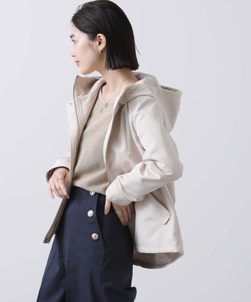 Gready Brilliant（グレディブリリアン）の「ライニングＢＤフードブルゾン（ブルゾン・レディース・ネイビー/アイボリー・FREE）」の8枚目の写真