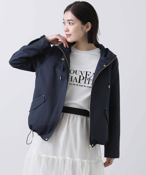 Gready Brilliant（グレディブリリアン）の「ライニングＢＤフードブルゾン（ブルゾン・レディース・ネイビー/アイボリー・FREE）」の22枚目の写真