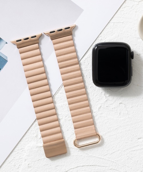 emonique(エモニーク)の「本革レザー Apple Watch バンド スマートウォッチバンド【38/40/41/42/44/45/49mm対応】(デジタル腕時計・レディース・スモークピンク/ダークブルー/ブルー/オレンジ/ピンク/カーキ/レッド/グレー/ブラウン/パープル/ベージュ/ダークグリーン/ブラック/ライトグレー/ホワイト・42/38)」の6枚目の写真