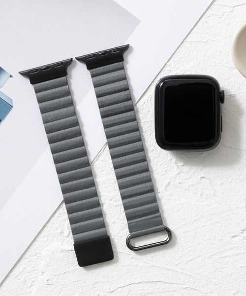 emonique(エモニーク)の「本革レザー Apple Watch バンド スマートウォッチバンド【38/40/41/42/44/45/49mm対応】(デジタル腕時計・レディース・スモークピンク/ダークブルー/ブルー/オレンジ/ピンク/カーキ/レッド/グレー/ブラウン/パープル/ベージュ/ダークグリーン/ブラック/ライトグレー/ホワイト・42/38)」の4枚目の写真