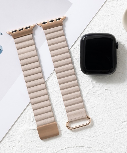 emonique(エモニーク)の「本革レザー Apple Watch バンド スマートウォッチバンド【38/40/41/42/44/45/49mm対応】(デジタル腕時計・レディース・スモークピンク/ダークブルー/ブルー/オレンジ/ピンク/カーキ/レッド/グレー/ブラウン/パープル/ベージュ/ダークグリーン/ブラック/ライトグレー/ホワイト・42/38)」の8枚目の写真