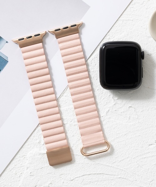 emonique(エモニーク)の「本革レザー Apple Watch バンド スマートウォッチバンド【38/40/41/42/44/45/49mm対応】(デジタル腕時計・レディース・スモークピンク/ダークブルー/ブルー/オレンジ/ピンク/カーキ/レッド/グレー/ブラウン/パープル/ベージュ/ダークグリーン/ブラック/ライトグレー/ホワイト・42/38)」の12枚目の写真