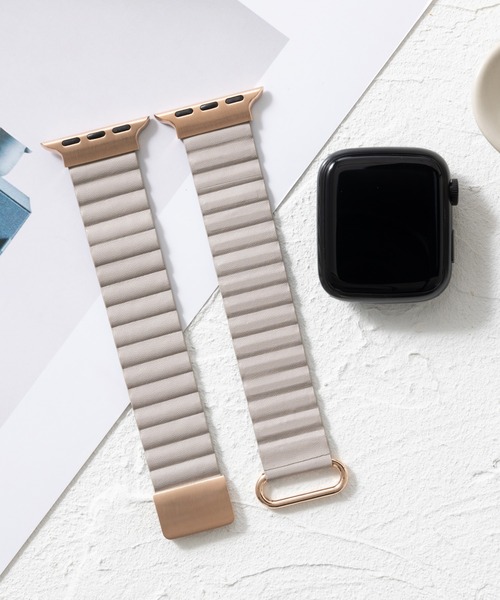 emonique(エモニーク)の「本革レザー Apple Watch バンド スマートウォッチバンド【38/40/41/42/44/45/49mm対応】(デジタル腕時計・レディース・スモークピンク/ダークブルー/ブルー/オレンジ/ピンク/カーキ/レッド/グレー/ブラウン/パープル/ベージュ/ダークグリーン/ブラック/ライトグレー/ホワイト・42/38)」の3枚目の写真