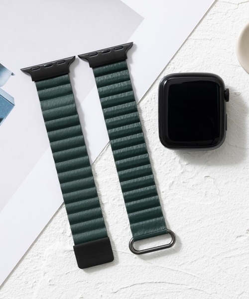 emonique(エモニーク)の「本革レザー Apple Watch バンド スマートウォッチバンド【38/40/41/42/44/45/49mm対応】(デジタル腕時計・レディース・スモークピンク/ダークブルー/ブルー/オレンジ/ピンク/カーキ/レッド/グレー/ブラウン/パープル/ベージュ/ダークグリーン/ブラック/ライトグレー/ホワイト・42/38)」の7枚目の写真