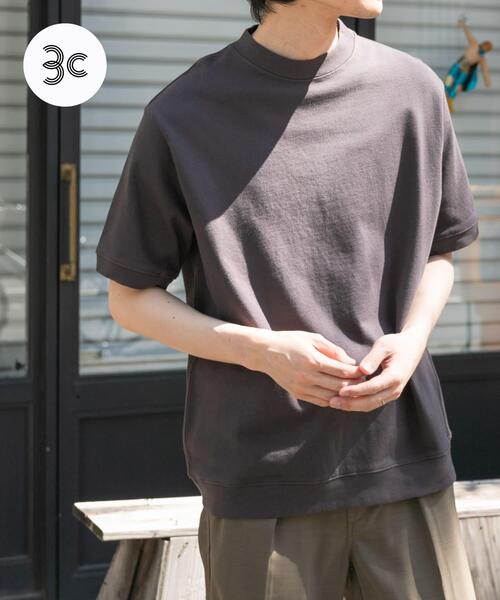 FORK&SPOON(フォークアンドスプーン)の「FORK&SPOON ヘビーウェイト天竺ショートスリーブTシャツ(Tシャツ/カットソー・メンズ・オフホワイト/グレー系その他/チャコールグレー・4/5)」の3枚目の写真