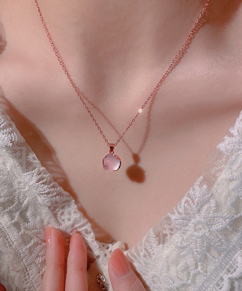 【新品】ハンドメイド　どんぐり　ネックレス　ピンク imgrc0163302547.jpg