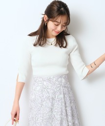 【新品】JUSGLITTY レディ５分袖リブニット JUSGLITTY（ジャスグリッティー）の「レディ5分袖リブニット