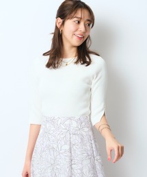 JUSGLITTY（ジャスグリッティー）の「5分袖ボートネック
