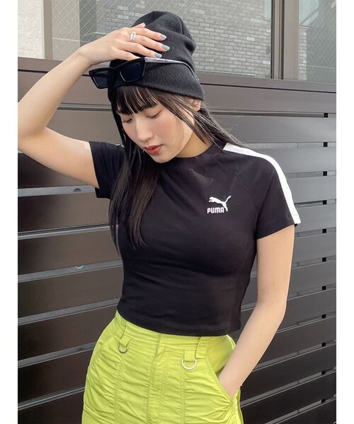 PUMA(プーマ)の「【PUMA】ICONIC T7 スリム Tシャツ(Tシャツ/カットソー・レディース・ホワイト/ブラック・FREE)」の16枚目の写真