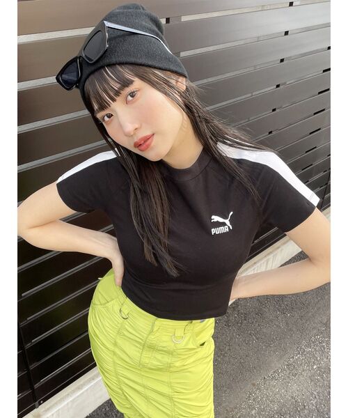 PUMA(プーマ)の「【PUMA】ICONIC T7 スリム Tシャツ(Tシャツ/カットソー・レディース・ホワイト/ブラック・FREE)」の17枚目の写真