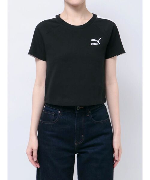 国内配送★PUMA★リボン スリム ショート Tシャツ 可愛い3色 楽天市場】Tシャツ ジュニア 半袖 吸汗 速乾 プーマ 吸水